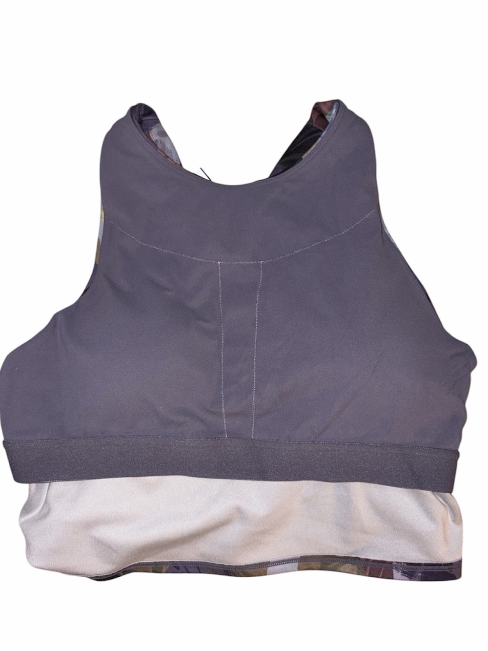 Athleta Conscious Crop Abstract Watercolor Sports Bra M Vivid Stroke EUC - Picture 7 of 10